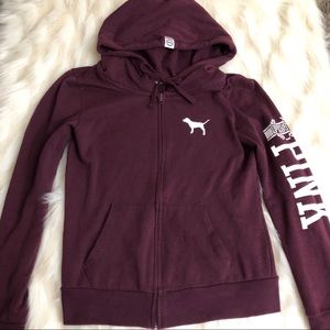 pink burgundy jacket